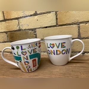 Extra large London mugs. NWOT.